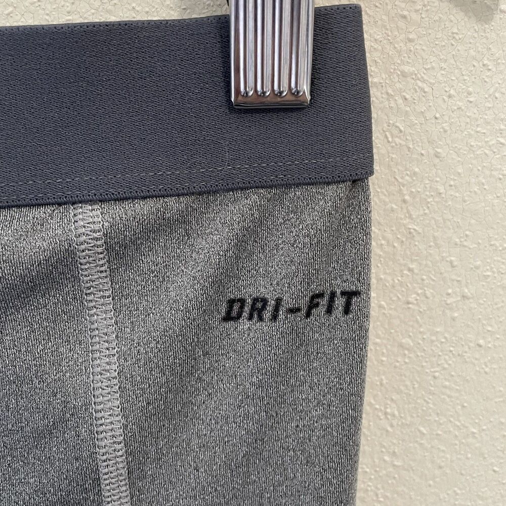 NIKE Pro Dri Fit Leggings Womens M Grey Full Length Mid Rise Running Pants - Picture 7 of 7